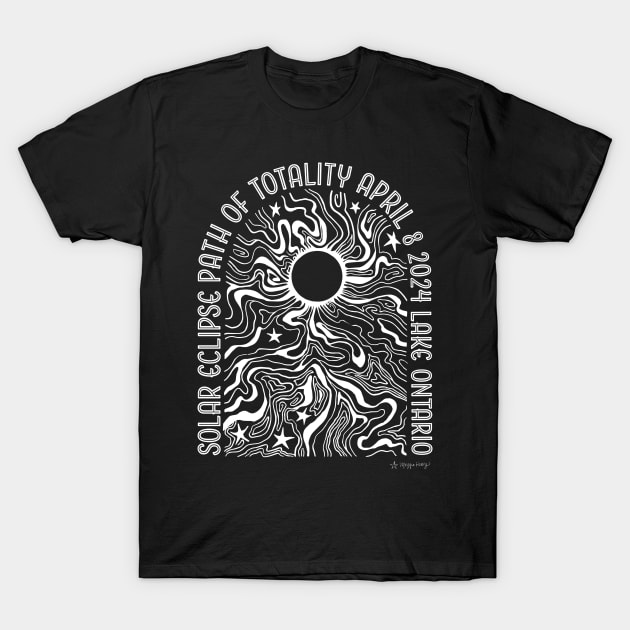 Solar Eclipse Lake Ontario T-Shirt by maggiehenryart